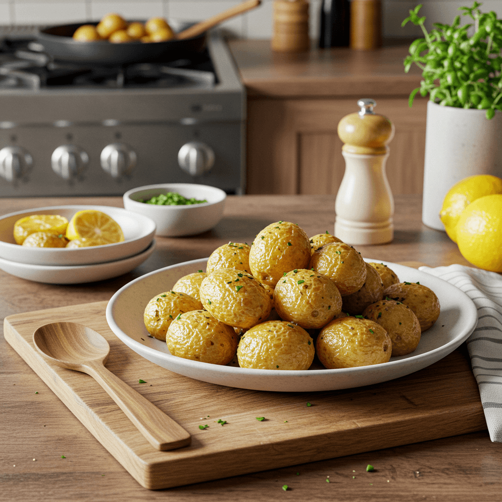 Oven-Roasted Lemon Pepper Baby Potatoes