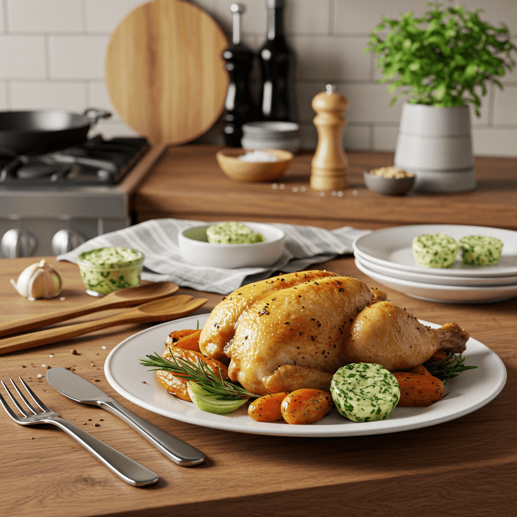 Oven-Roasted Nutmeg Chicken with Herb Butter
