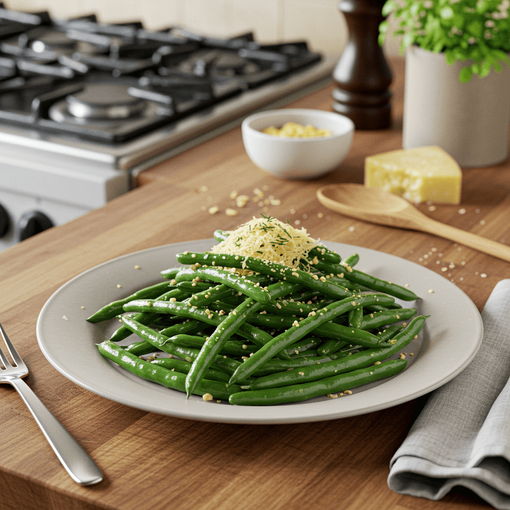 Pan-Fried Pecorino Green Bean Delight