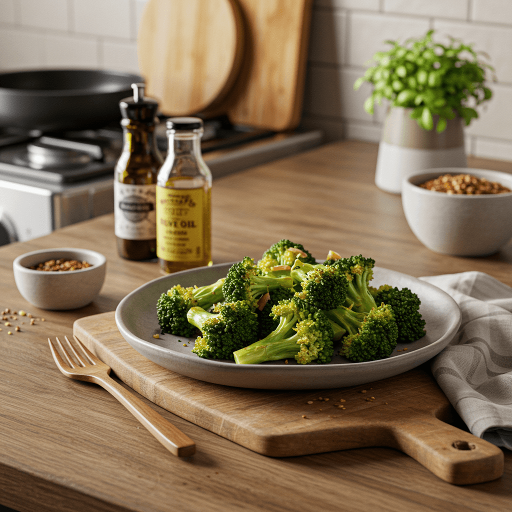 Perfectly Roasted Broccoli with Olive Oil and Spice