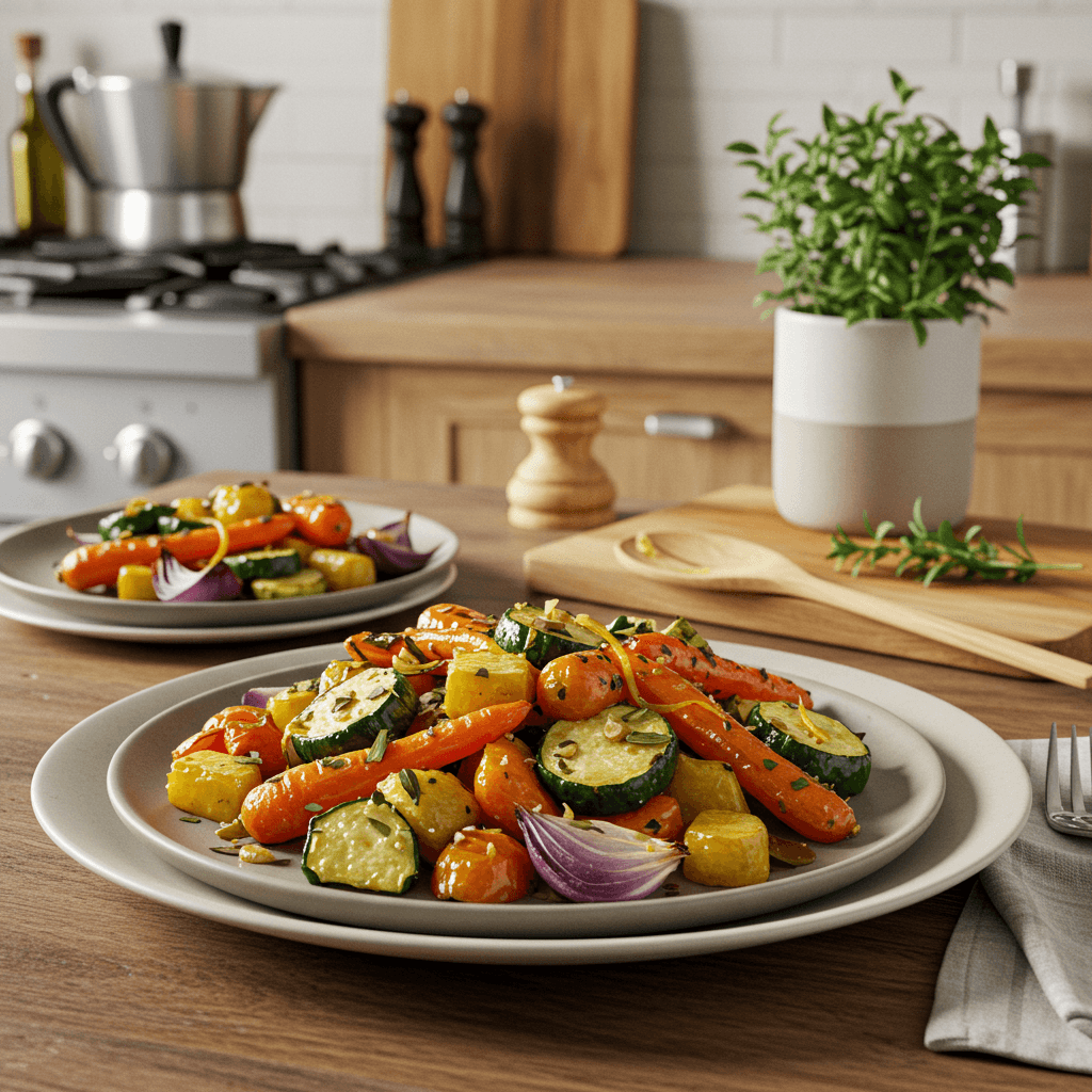 Roasted Autumn Vegetable Medley with Honey Citrus Glaze