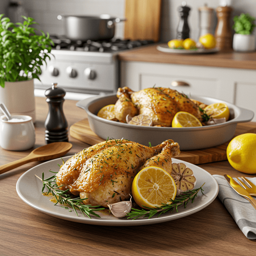 Savory Herb-Roasted Chicken with Lemon and Garlic