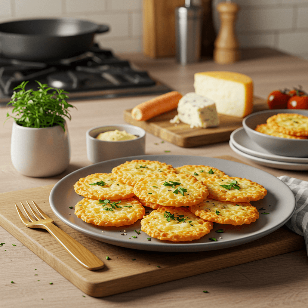 Savory Oven-Baked Cheese Crisps