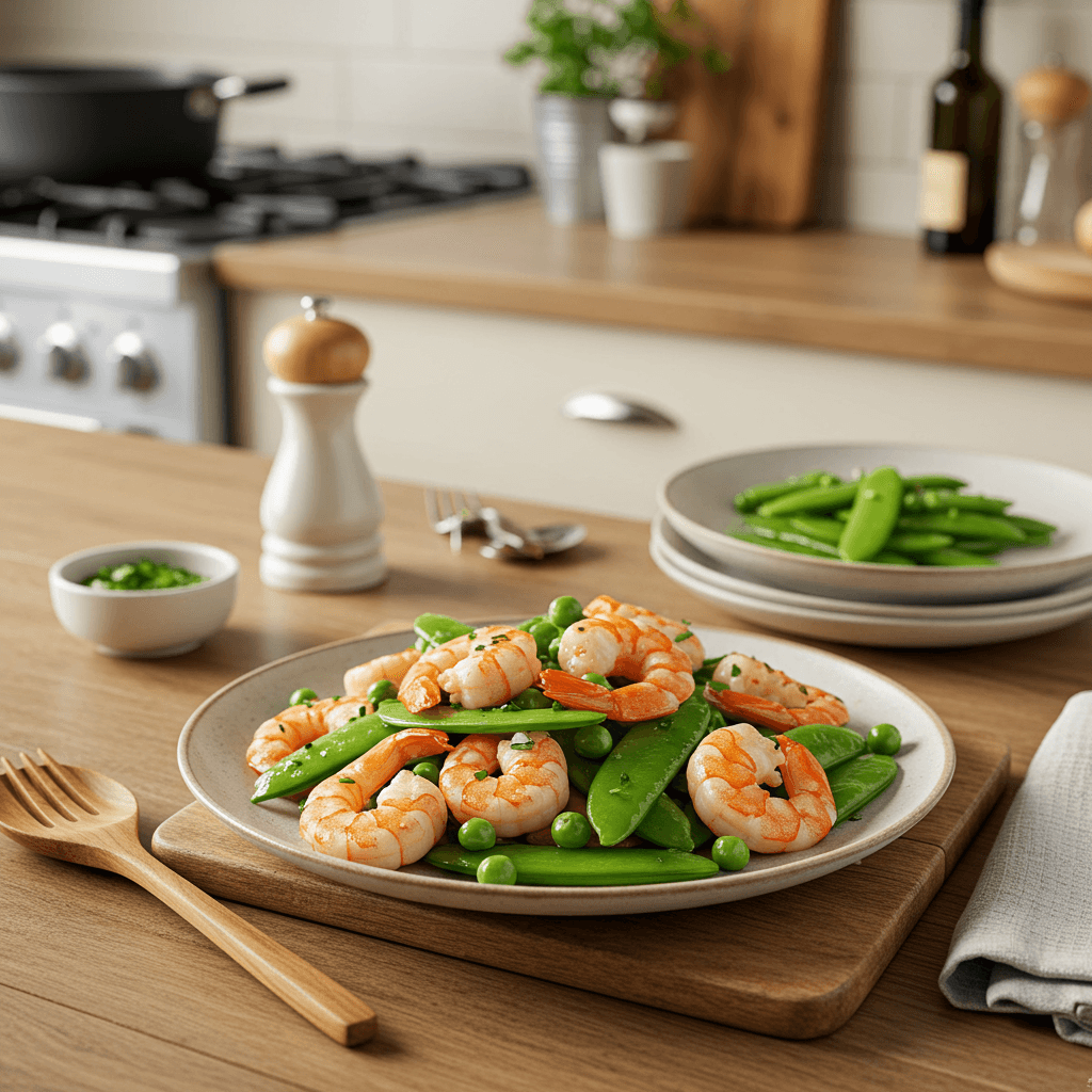 Savory Shrimp and Snap Pea Stir Fry