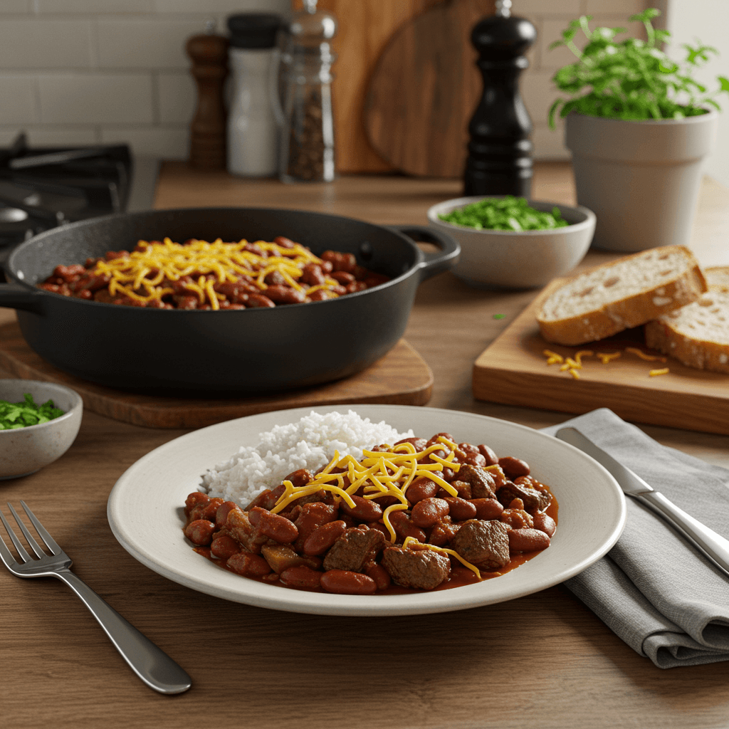 Slow-Cooked Hearty Beef and Bean Chili
