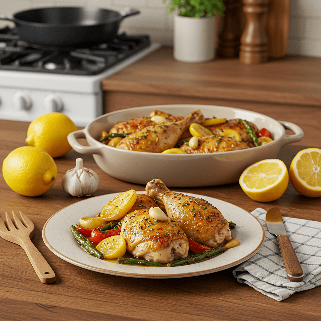 Slow-Cooked Lemon Garlic Chicken Delight