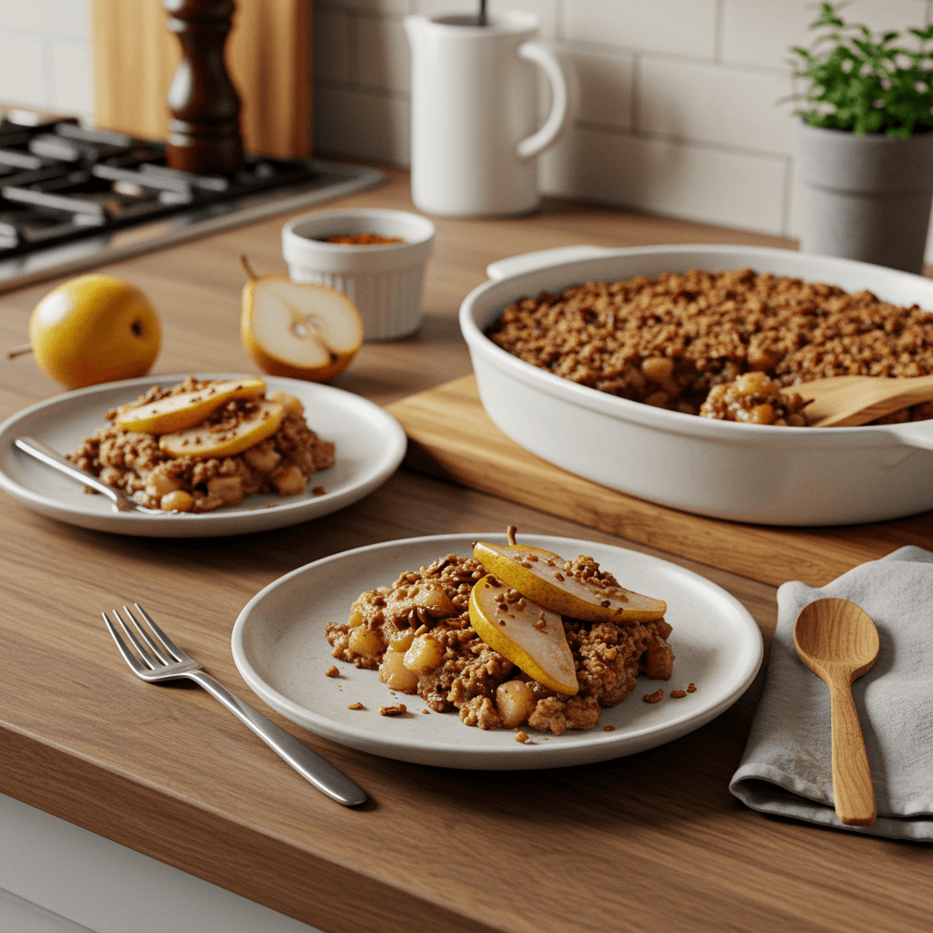 Spiced Pear Medley Crisp