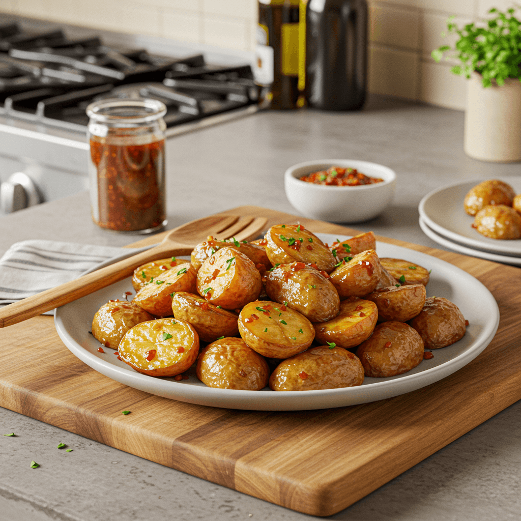 Spicy Maple-Glazed Chipotle Potatoes