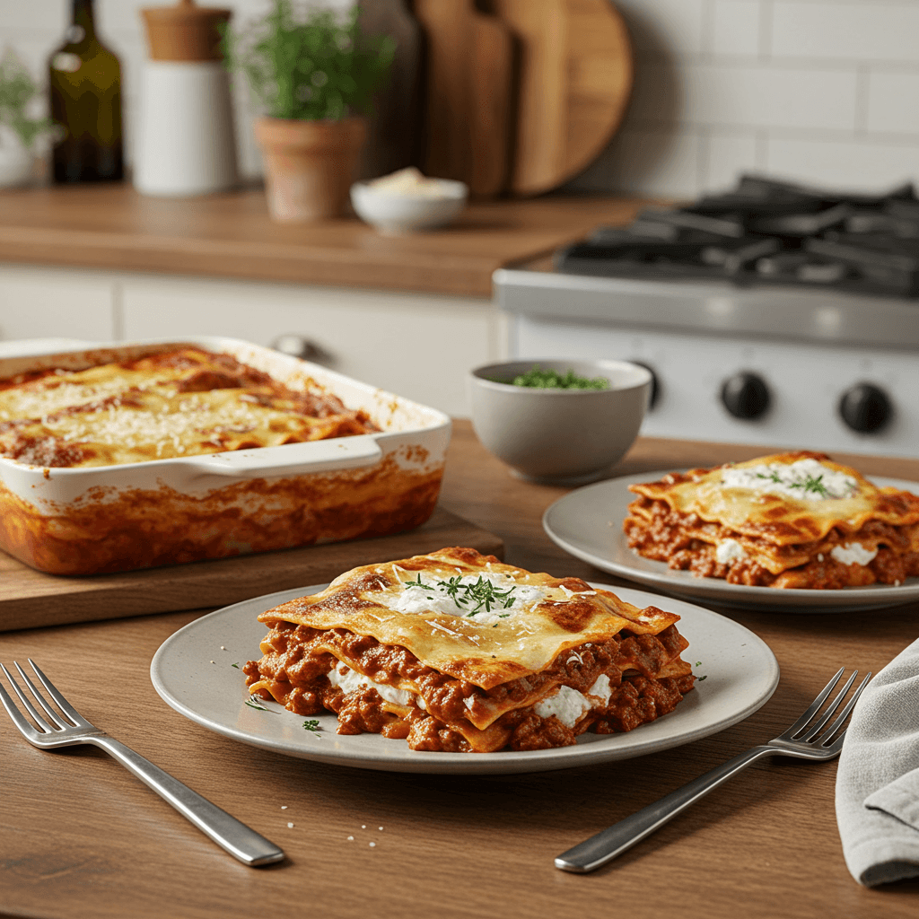 Stovetop Rustic Lasagna with Herb-Infused Ricotta