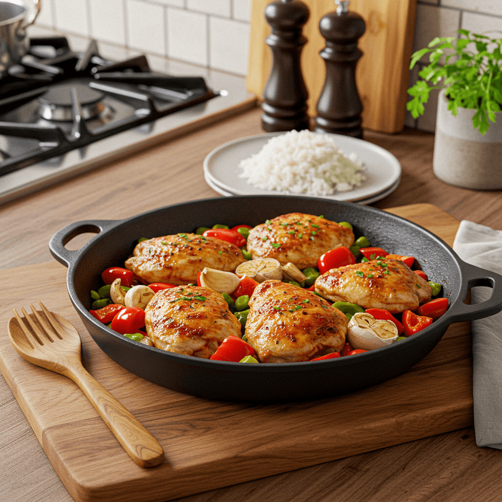Succulent Paprika Garlic Chicken Skillet
