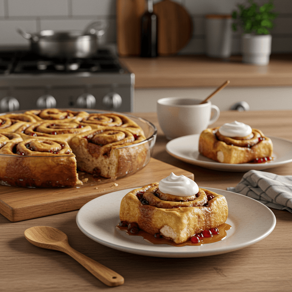 Triple Fruit Cinnamon Roll Dessert