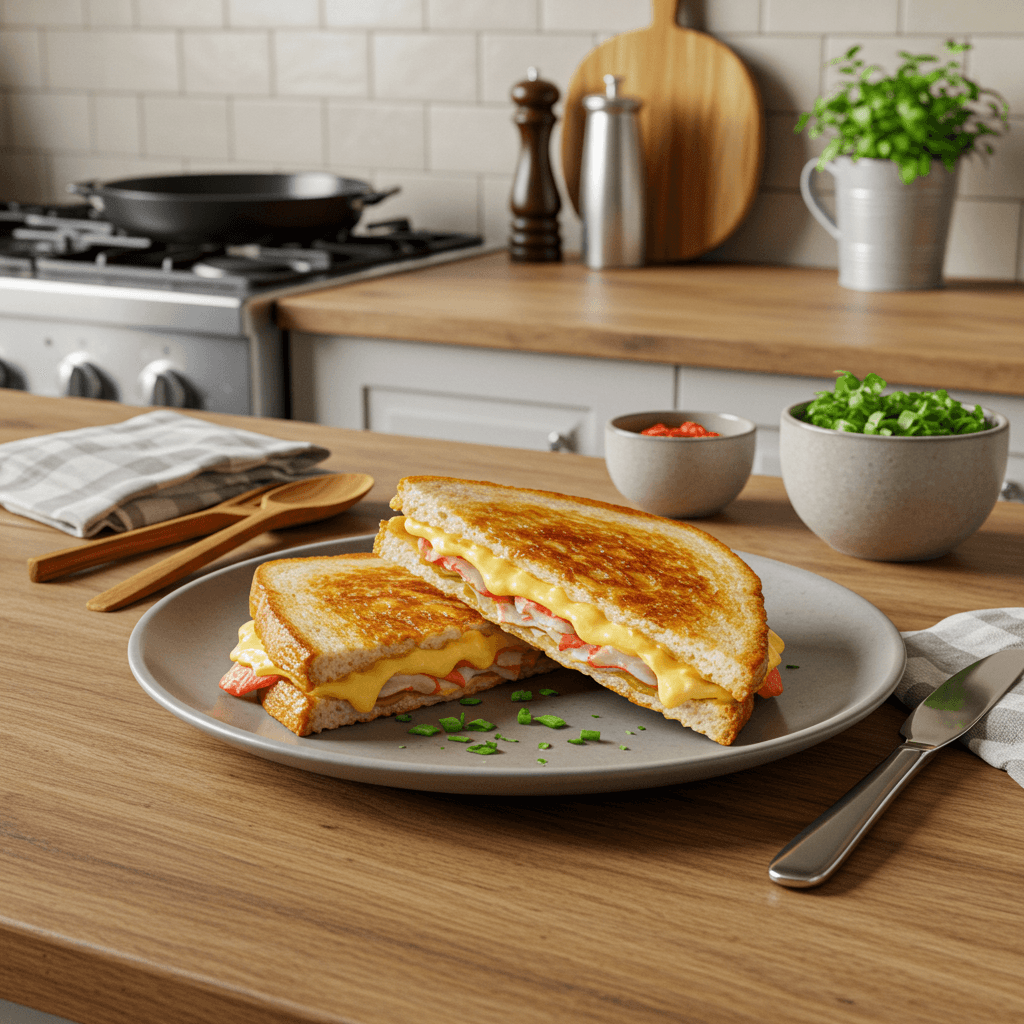 Ultimate Gourmet Grilled Cheese with Crab