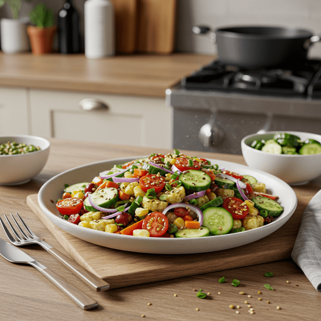 Vibrant No-Cook Mediterranean Salad Bowl