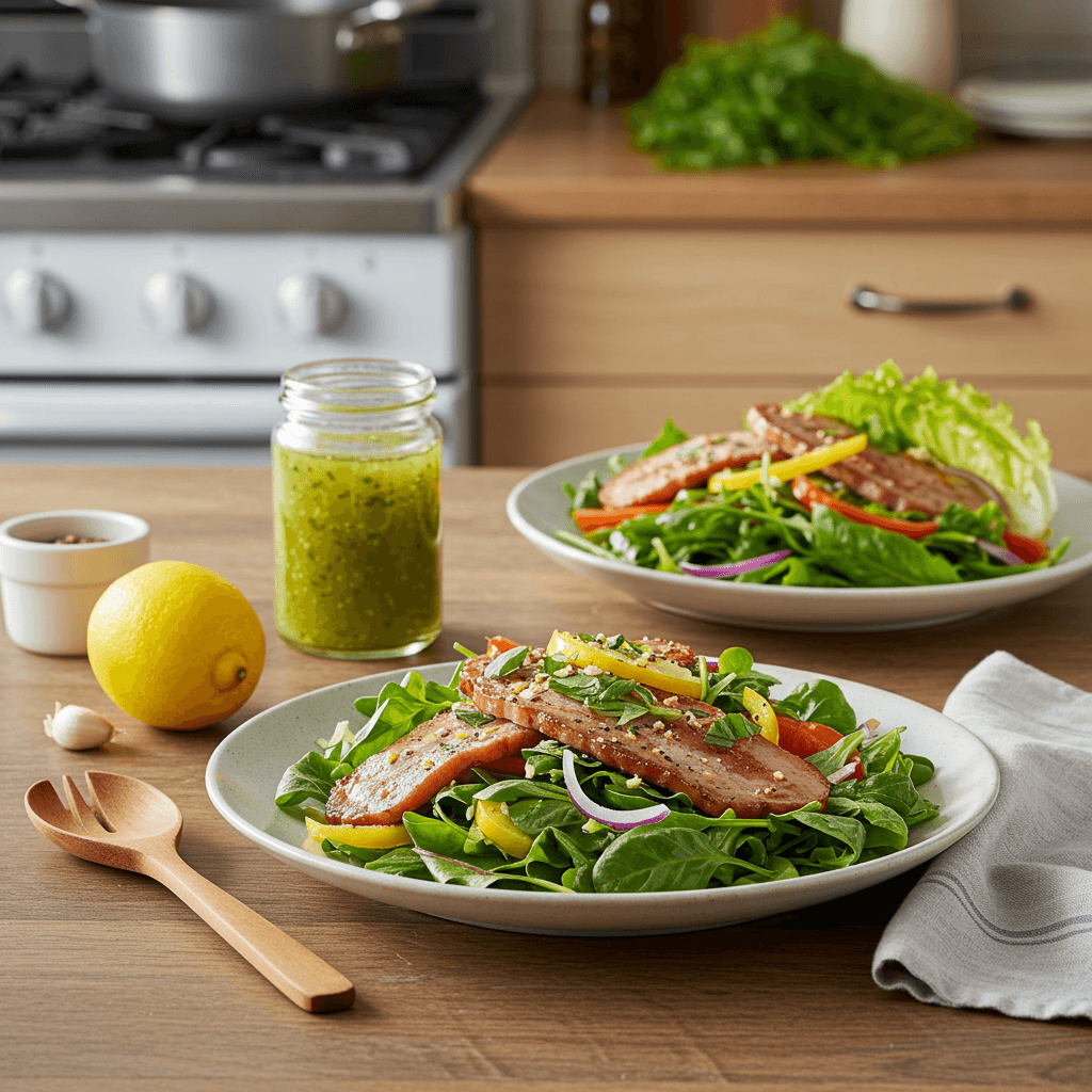 Zesty Lemon-Garlic Vinaigrette for a Refreshing Lunch Salad