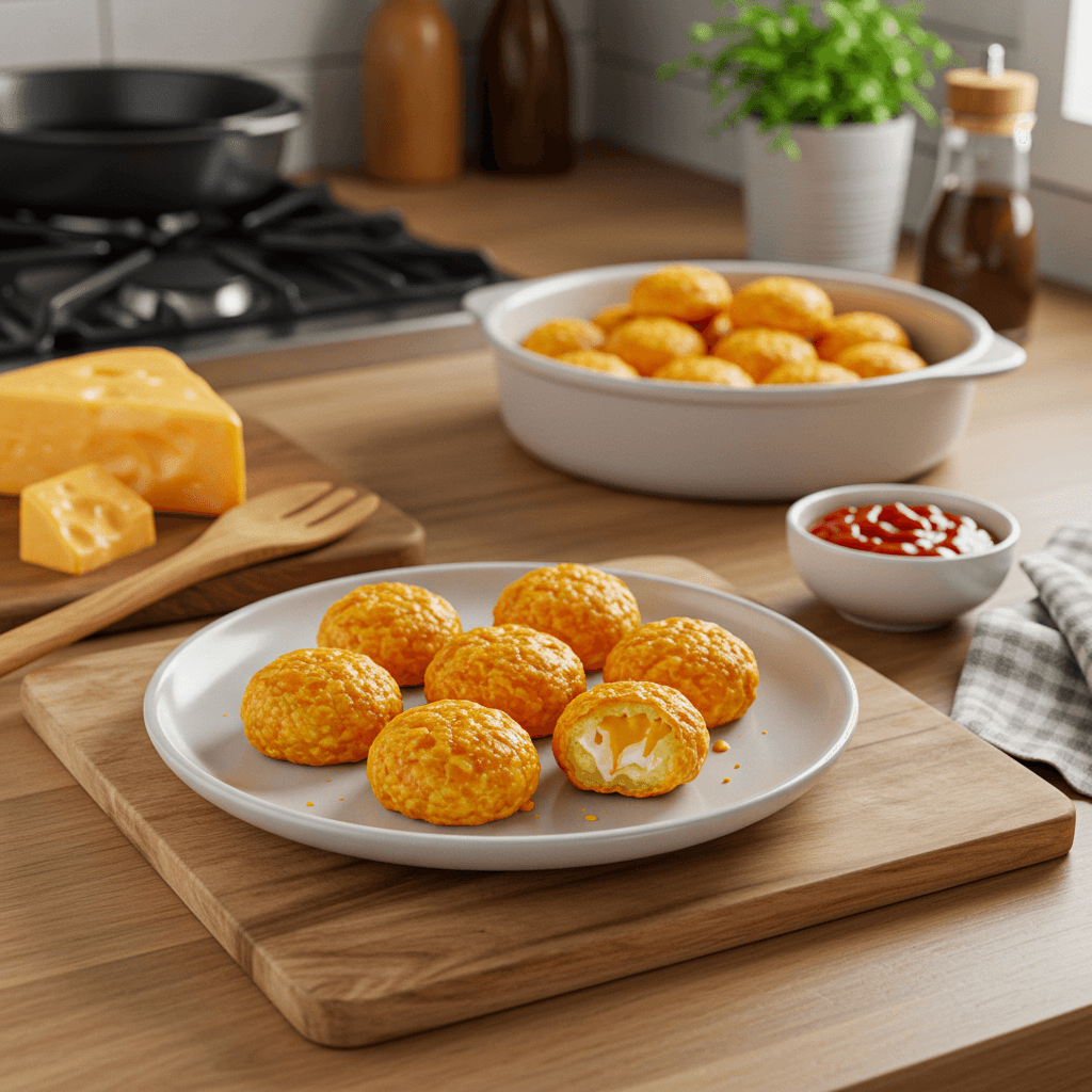 Crispy Cheddar Cheese Bites
