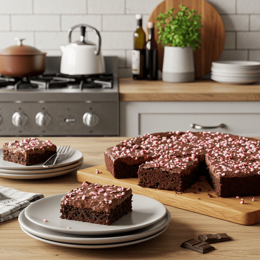 Decadent Double Chocolate Peppermint Brownies