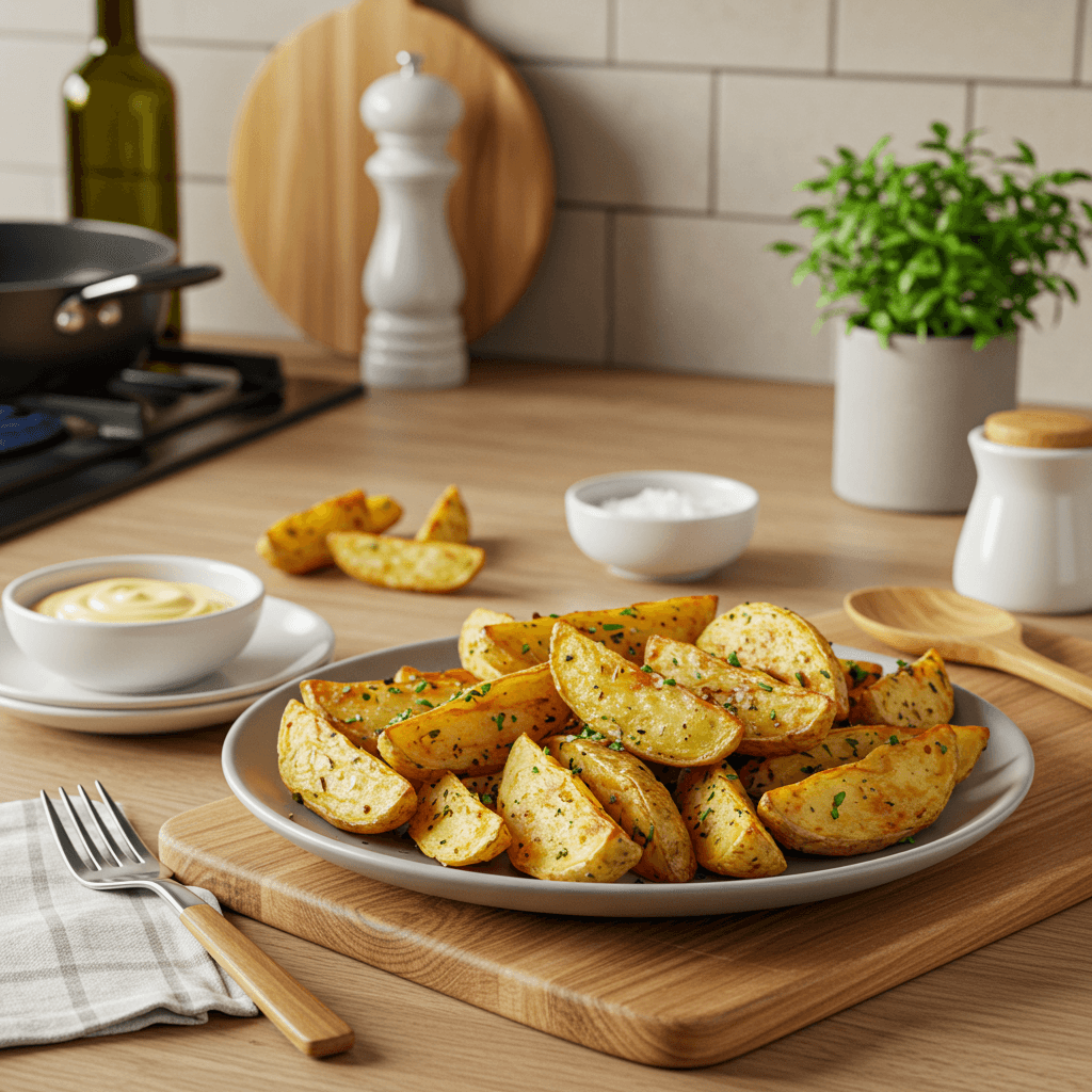 Golden Crispy Oven-Baked Potato Wedges
