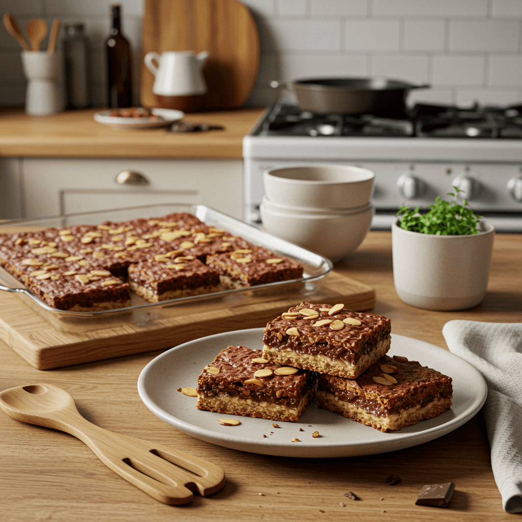 Heavenly Vanilla-Almond Chocolate Squares