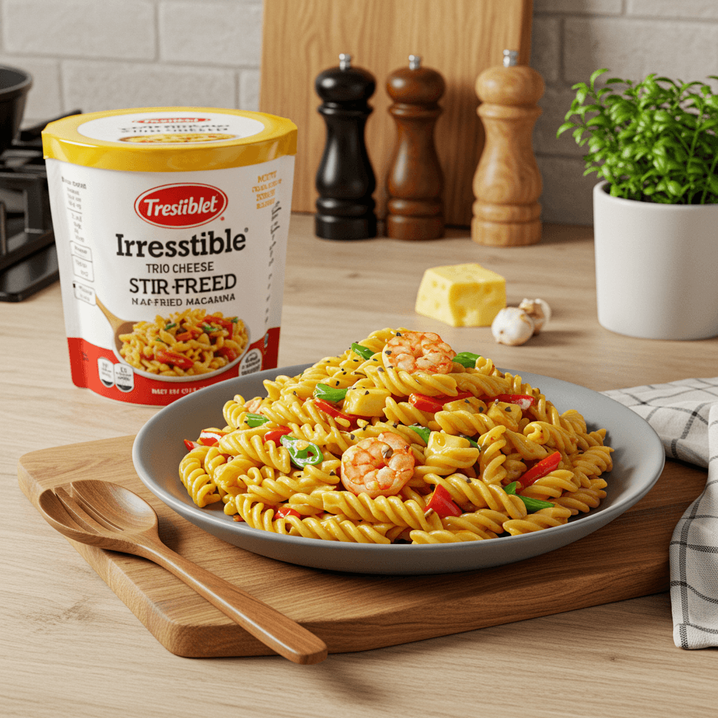 Irresistible Trio Cheese Stir-Fried Macaroni