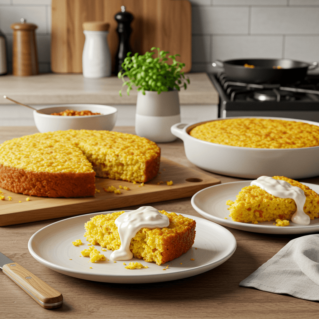 Oven-Baked Cornbread with Creamy Twist