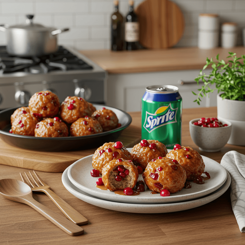 Oven-Baked Cranberry Sprite Glaze Bites