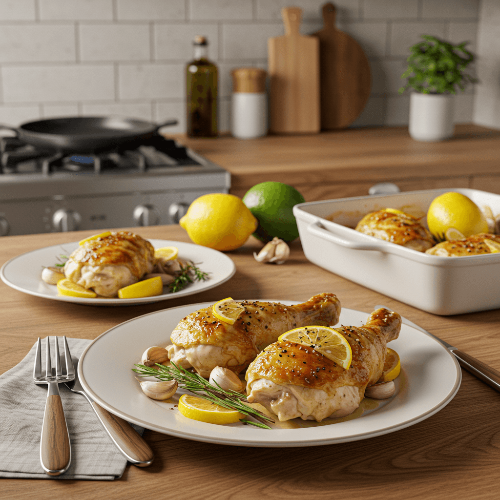 Oven-Baked Lemon Garlic Chicken Delight