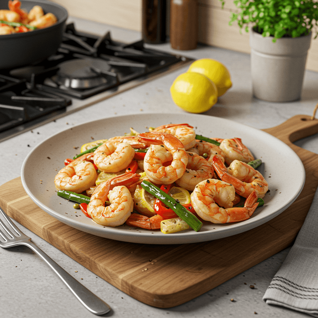 Oven-Baked Lemon Pepper Shrimp Delight