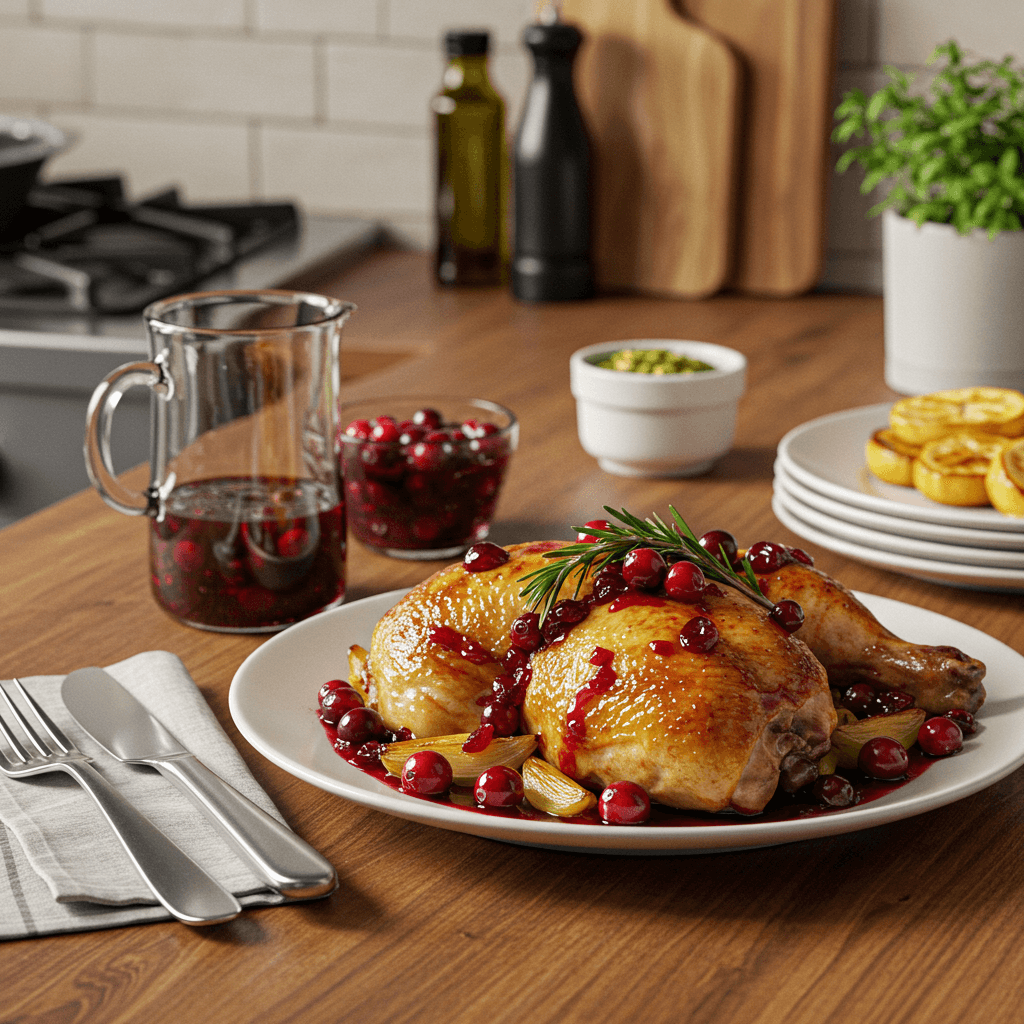 Oven-Roasted Cranberry Glazed Chicken