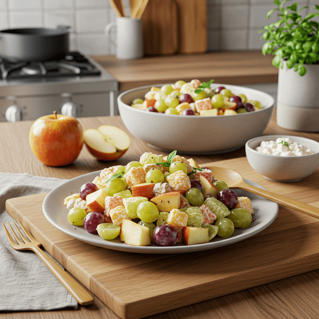 Refreshing Waldorf Apple Grape Salad