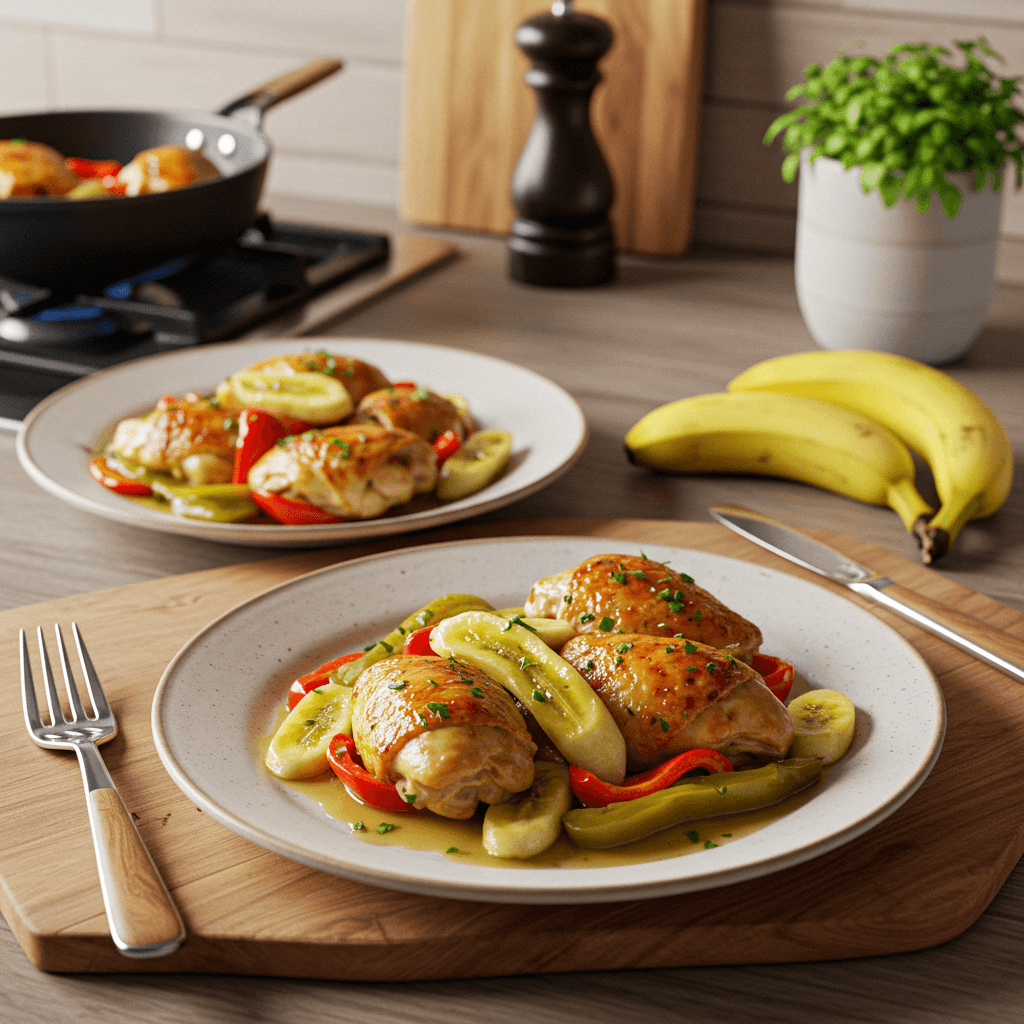 Sautéed Chicken with Banana Peppers and Butter Brine