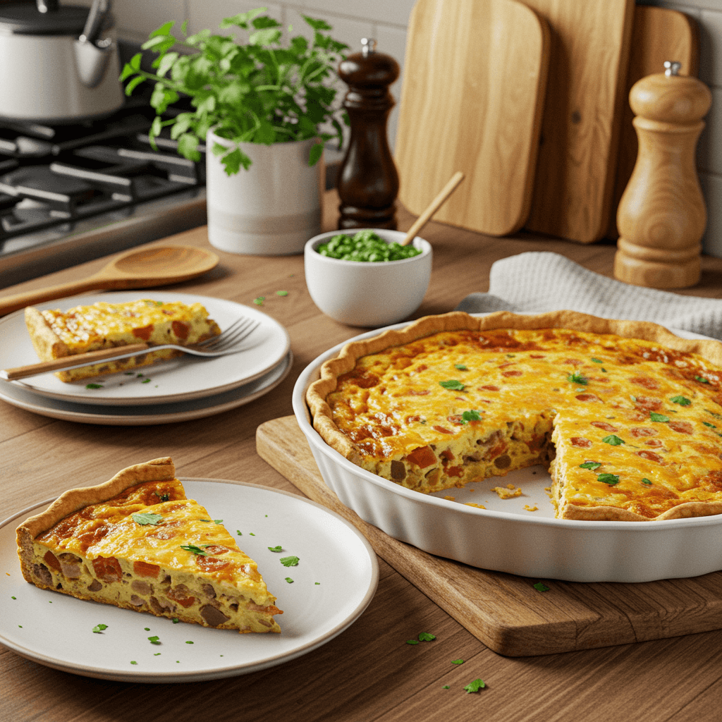 Savory Breakfast Burrito Quiche