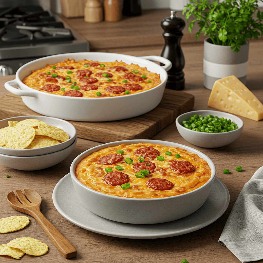 Sizzling Chorizo and Cheddar Queso Dip