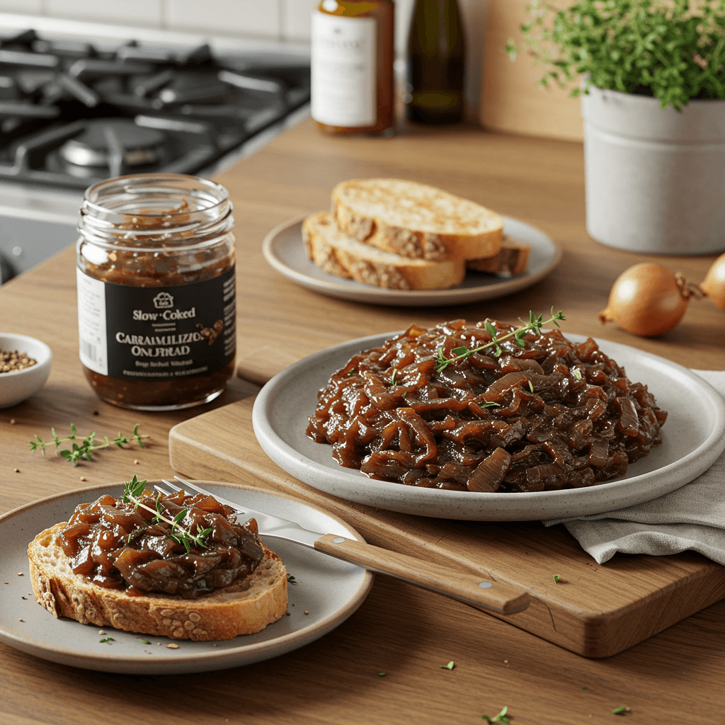 Slow-Cooked Caramelized Onion Spread with Thyme